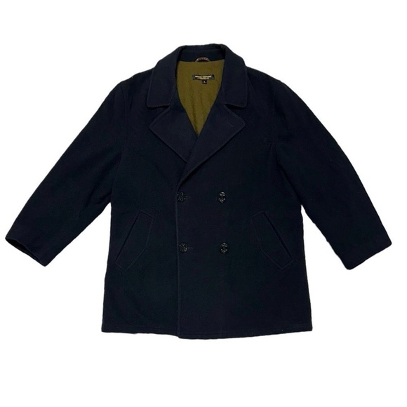 Brooks Brothers Mens Double Breasted 100% Pure Wool Peacoat. Size Large - Picture 1 of 9
